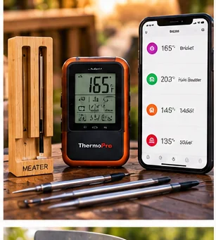Thermapen ONE vs Wireless Meat Thermometer: Which Should You Buy First? editorial grilling image